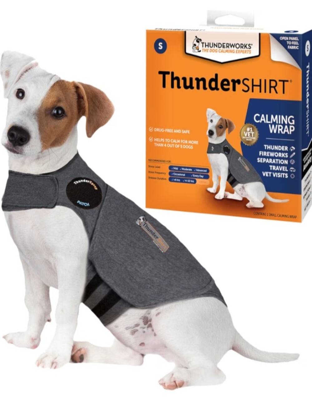 ThunderShirt Anxiety Vest for Dogs – Heather Gray, Size  XL
